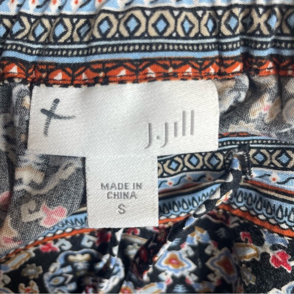 J Jill Pants Womens Boho Pull On Ankle Classic Resort Tapered patterned small - Picture 9 of 9